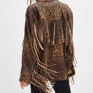 We The Free Fringe Vegan Leather-Like Jacket S/M/L